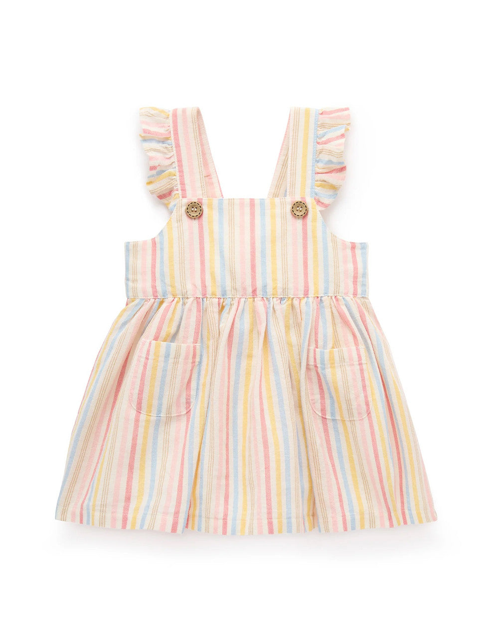 Purebaby Fiesta Stripe Linen Blend Pinnie