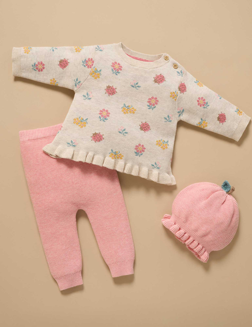 Purebaby Flower Beanie