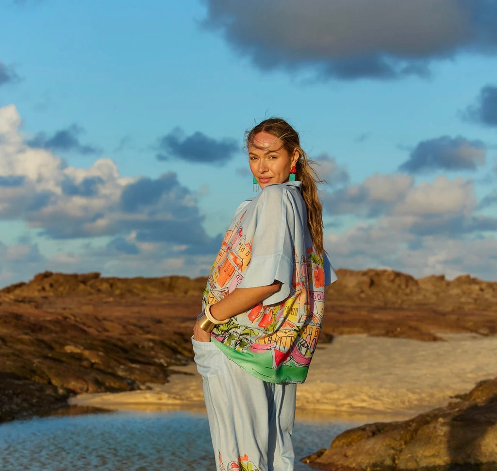 Naudic Cassie Top Villa Print