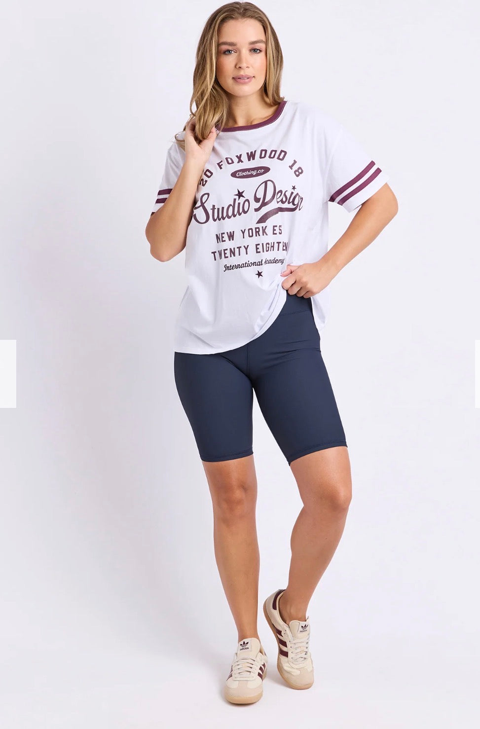 Foxwood Baseline Tee White