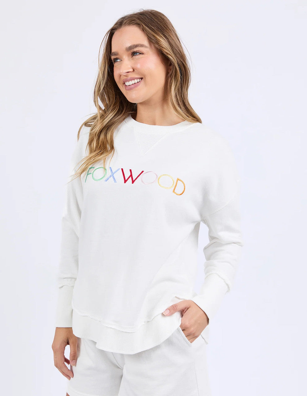Foxwood Simplified Crew Confetti Vintage white