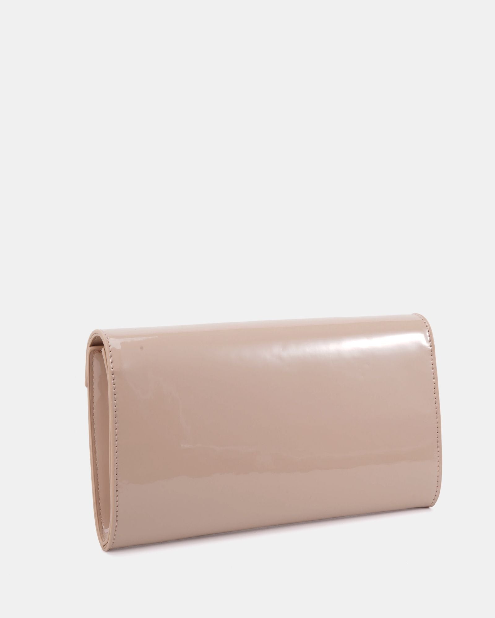 Novo Alysse Nude Patent Clutch
