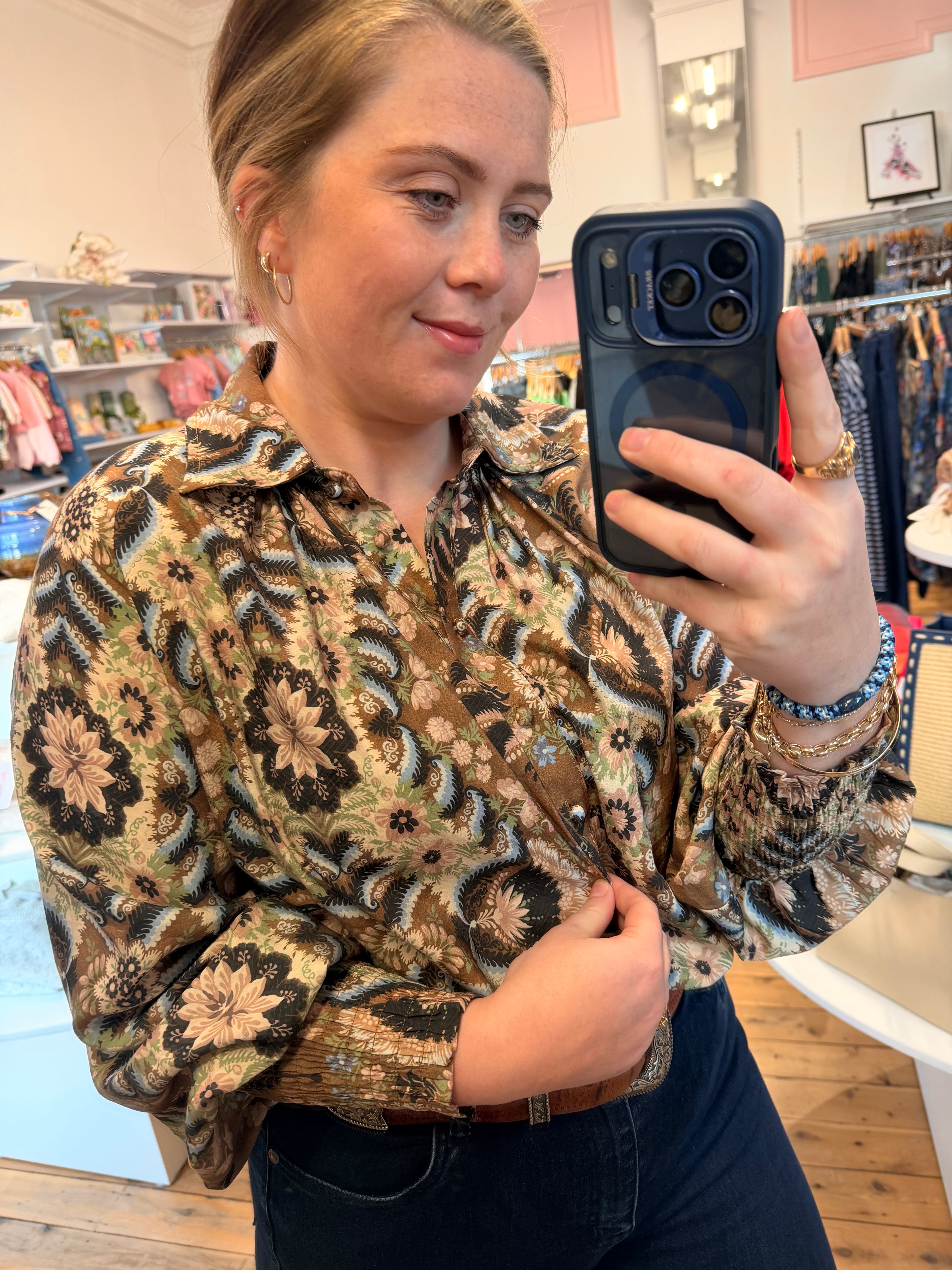 ST Germain Barcelona Cuff Blouse