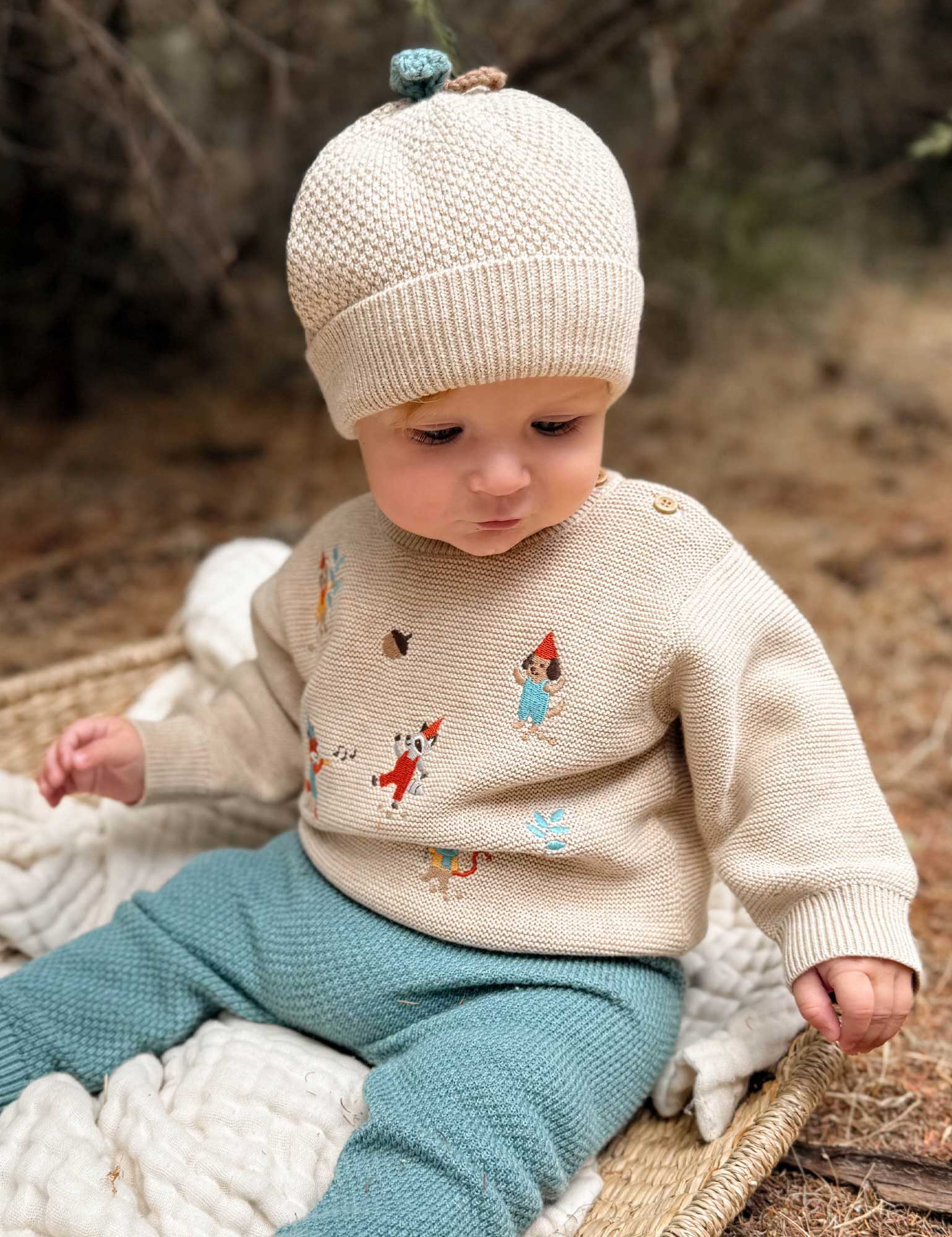 Purebaby Acorn Beanie