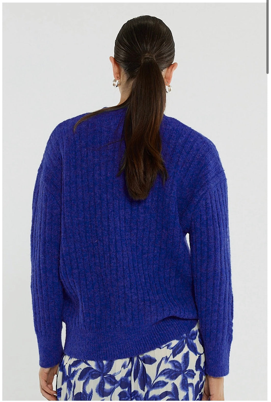 Sass Kira Cable Jumper Cobalt