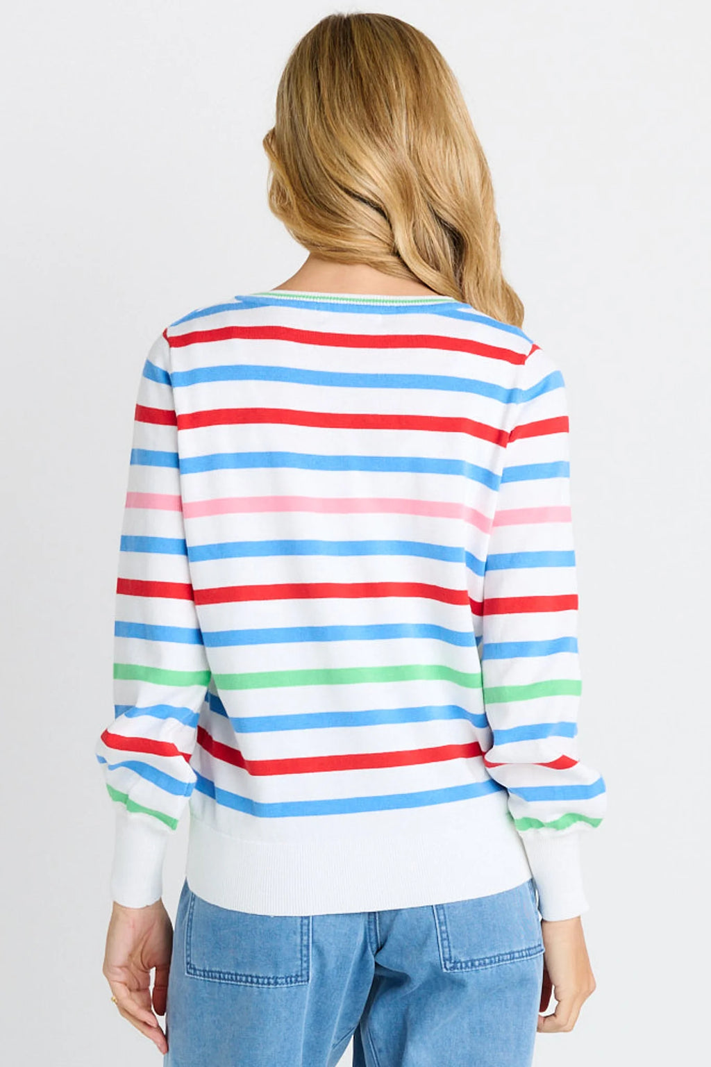 Betty Basics Indie Knit Sweater Sorbet Stripe