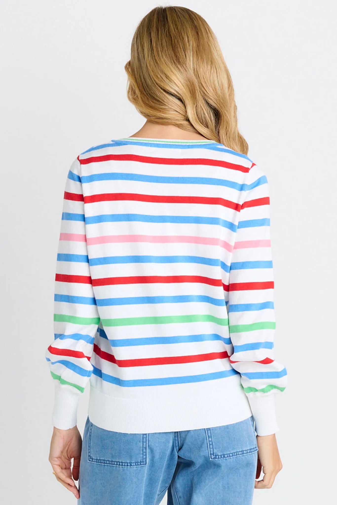Betty Basics Indie Knit Sweater Sorbet Stripe