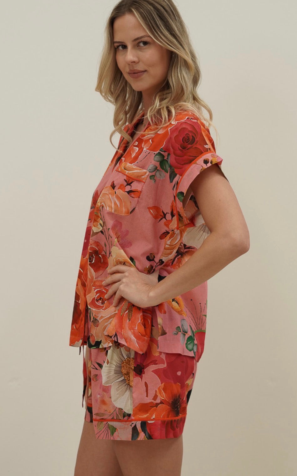 LU Tuscan Rose Short PJ Set