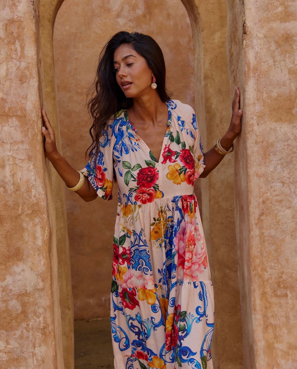 Naudic Amisha Maxi Dress Tangier Print