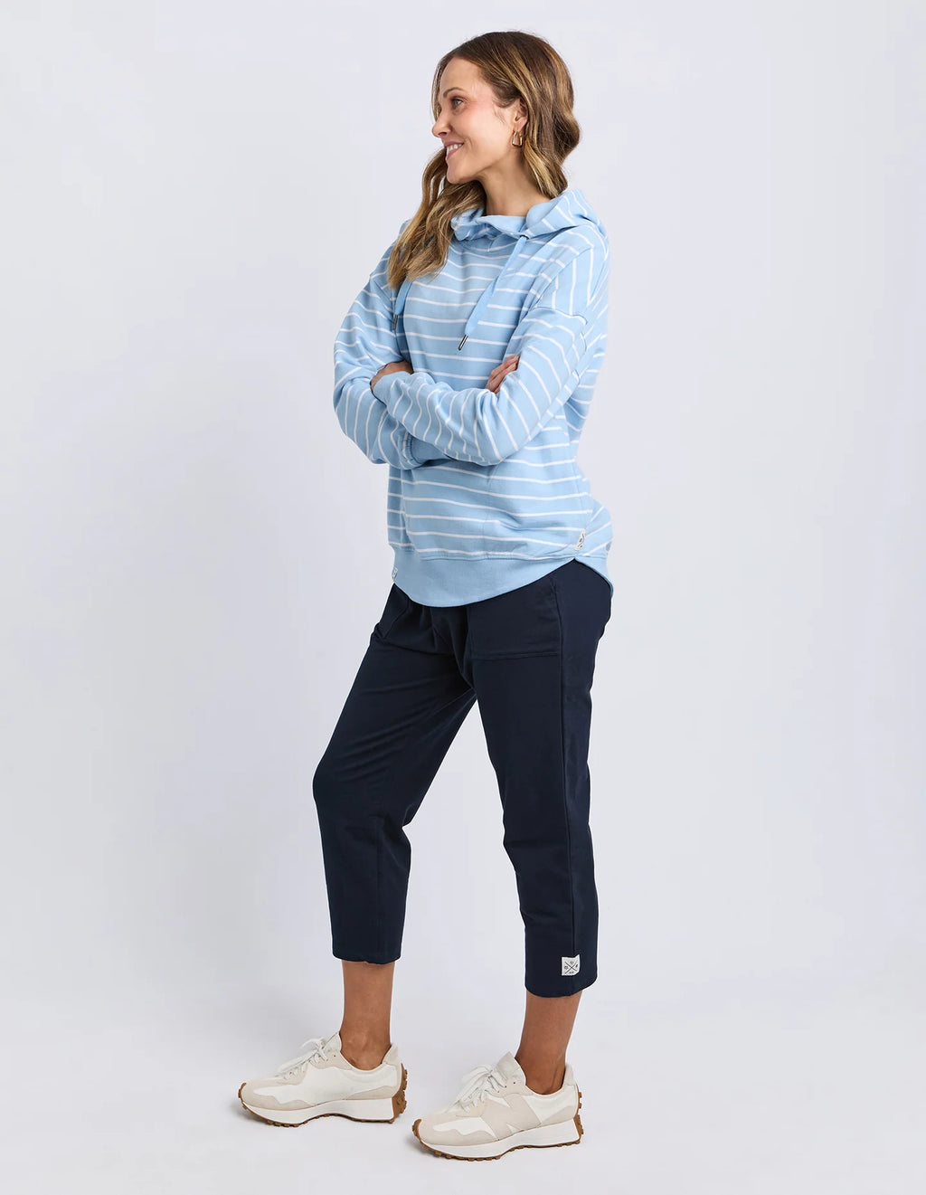 Elm Lounger Scoop Hoodie Stripe
