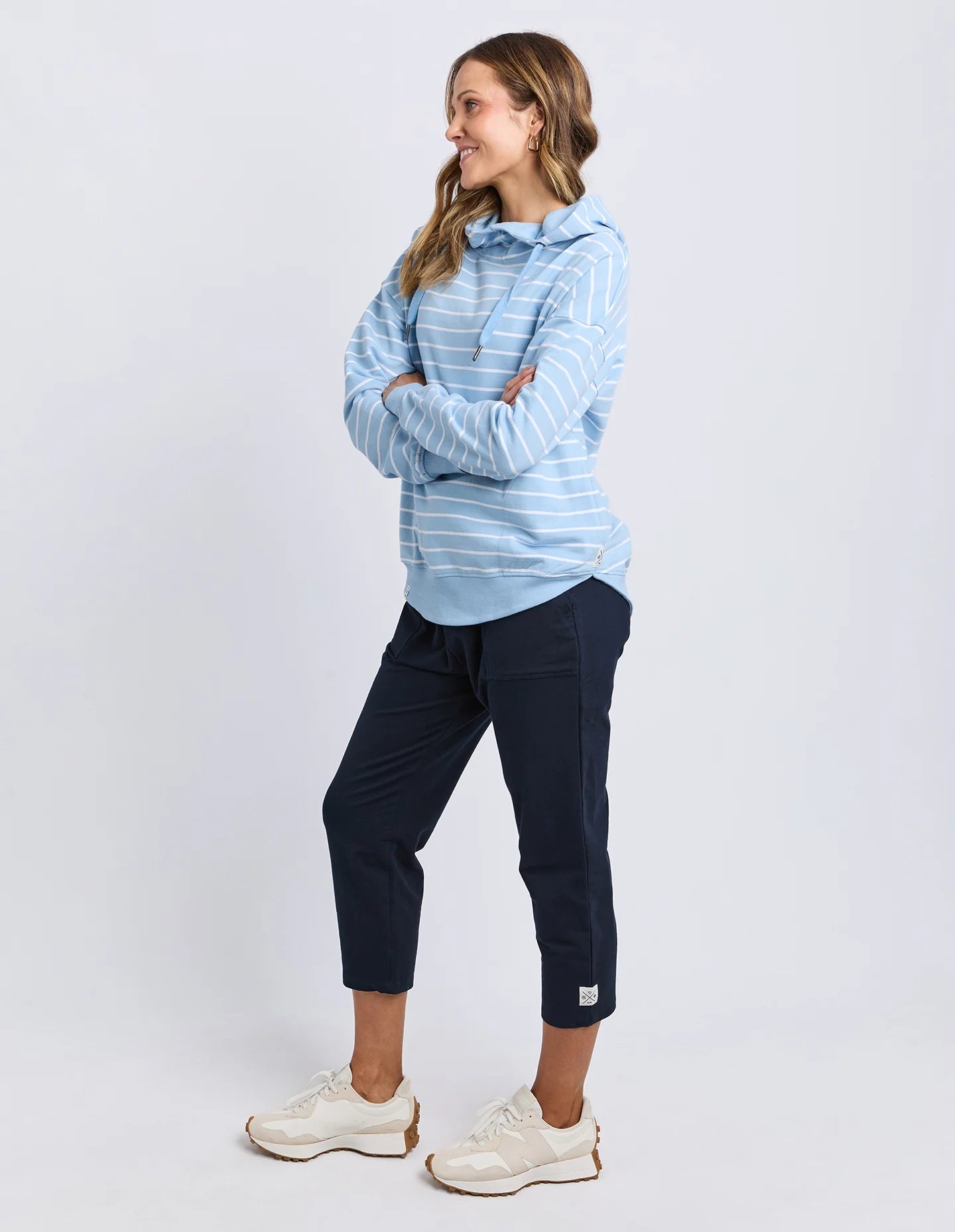 Elm Lounger Scoop Hoodie Stripe