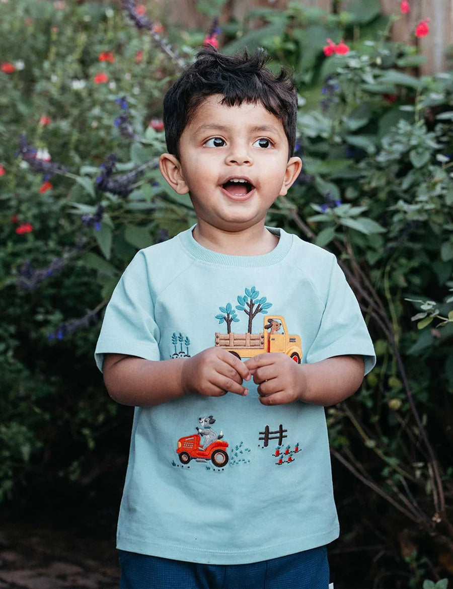 Purebaby Garden Work Relaxed Tee Eucalyptus