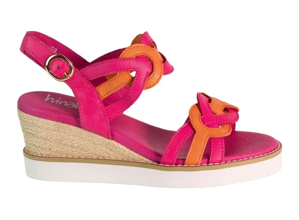 Hinako Marisol Orange Fuchsia wedge