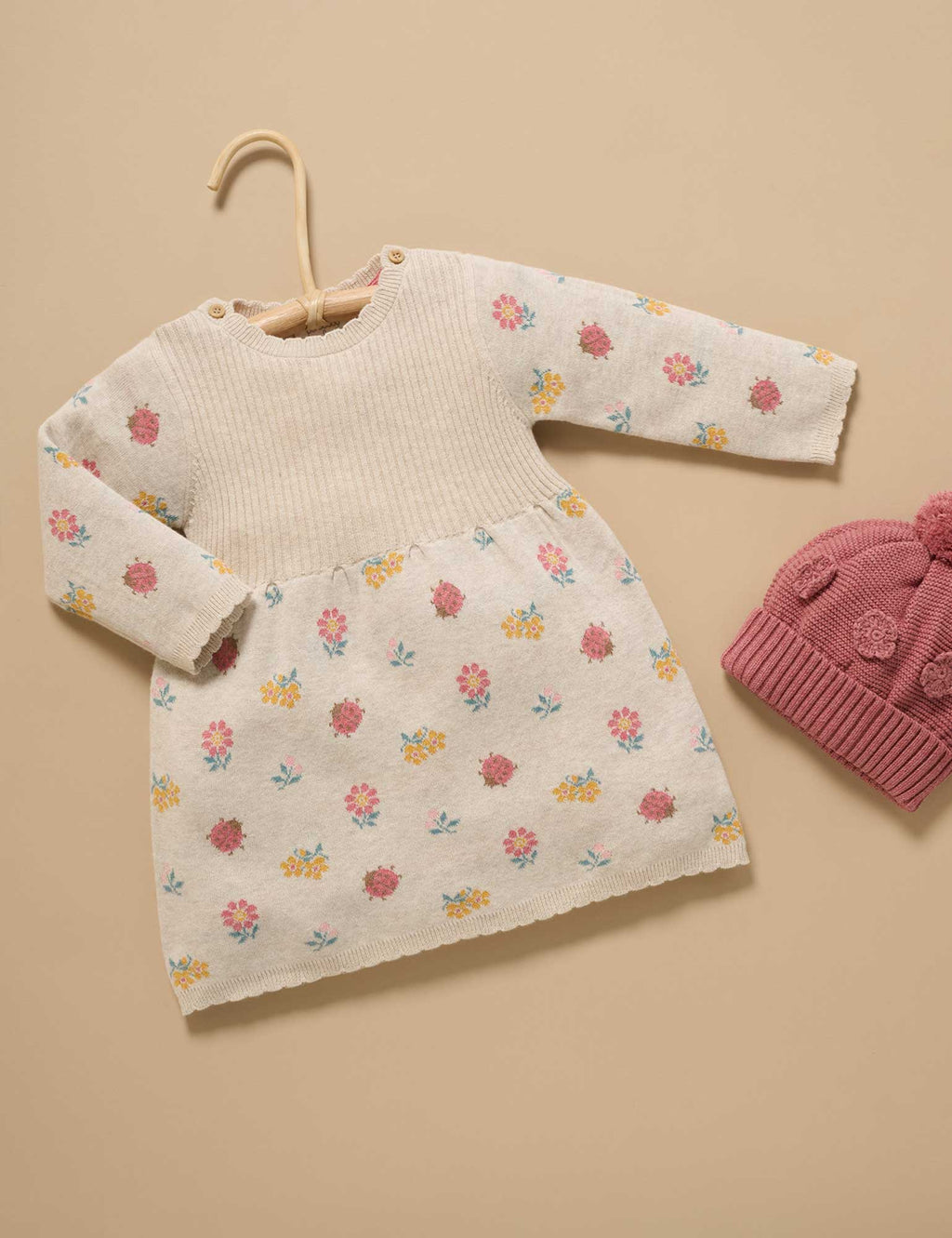 Purebaby Ladybird Knitted Dress