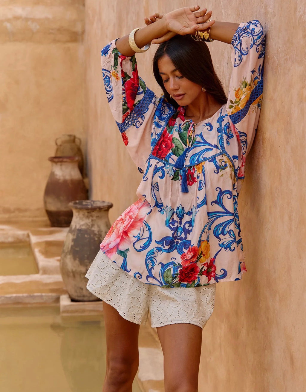 Naudic Bahamas Top Tangier Print
