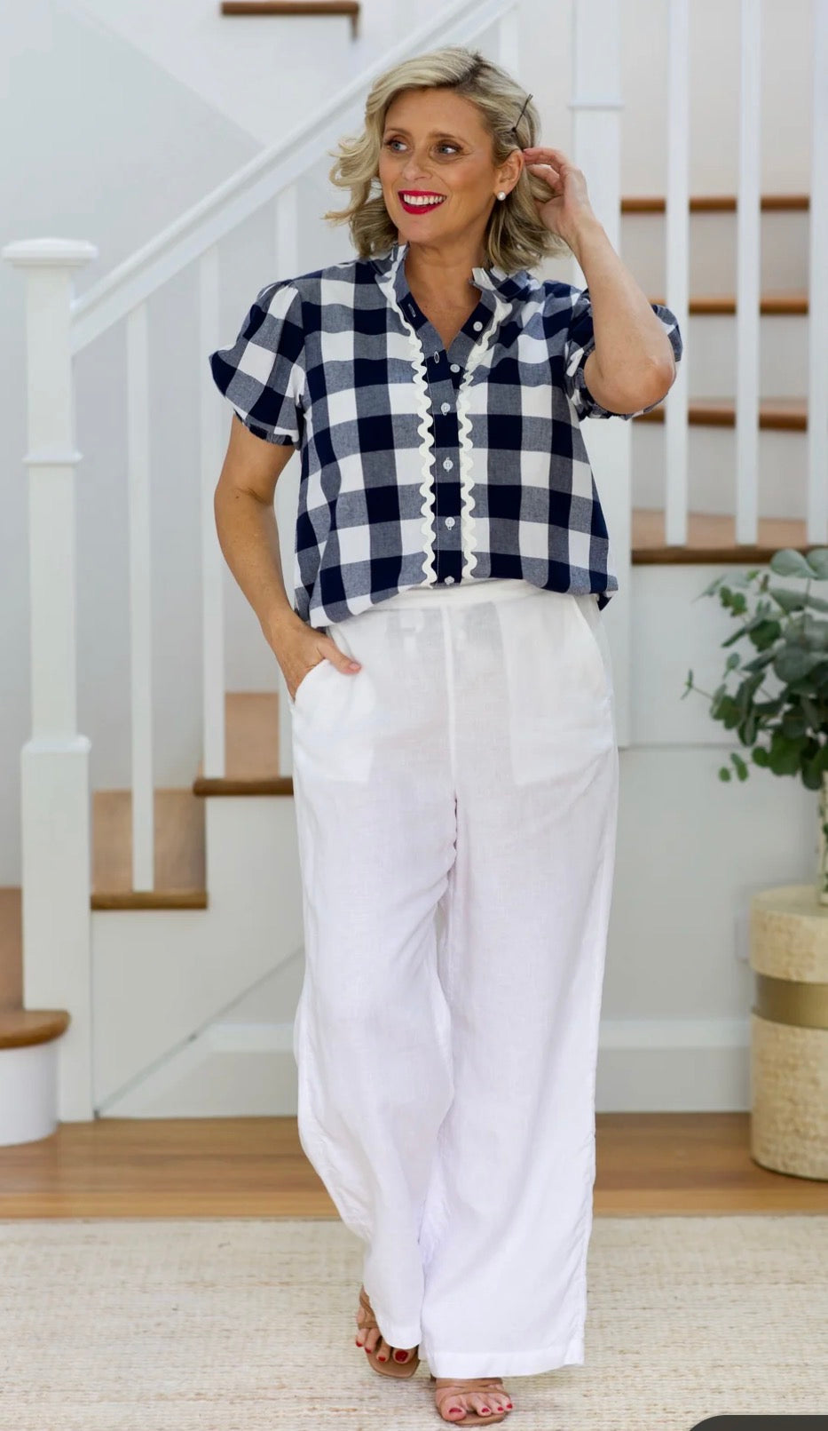 Liv & Milly Chloe Shirt Navy & White