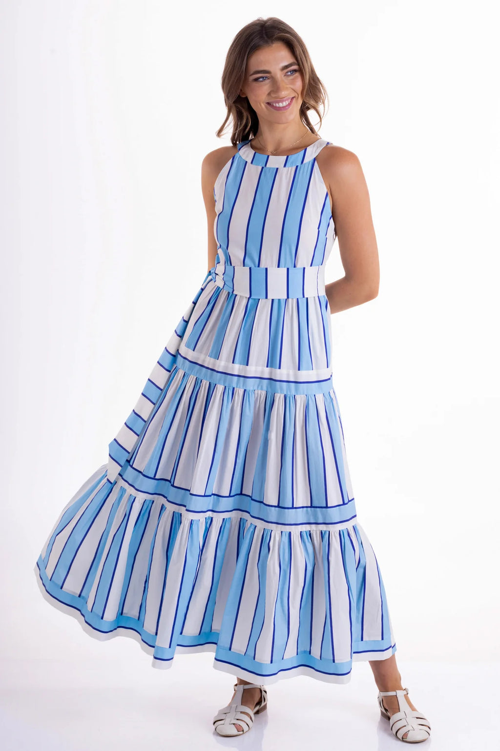 Wyatt Wylde Esme Dress Azure stripe