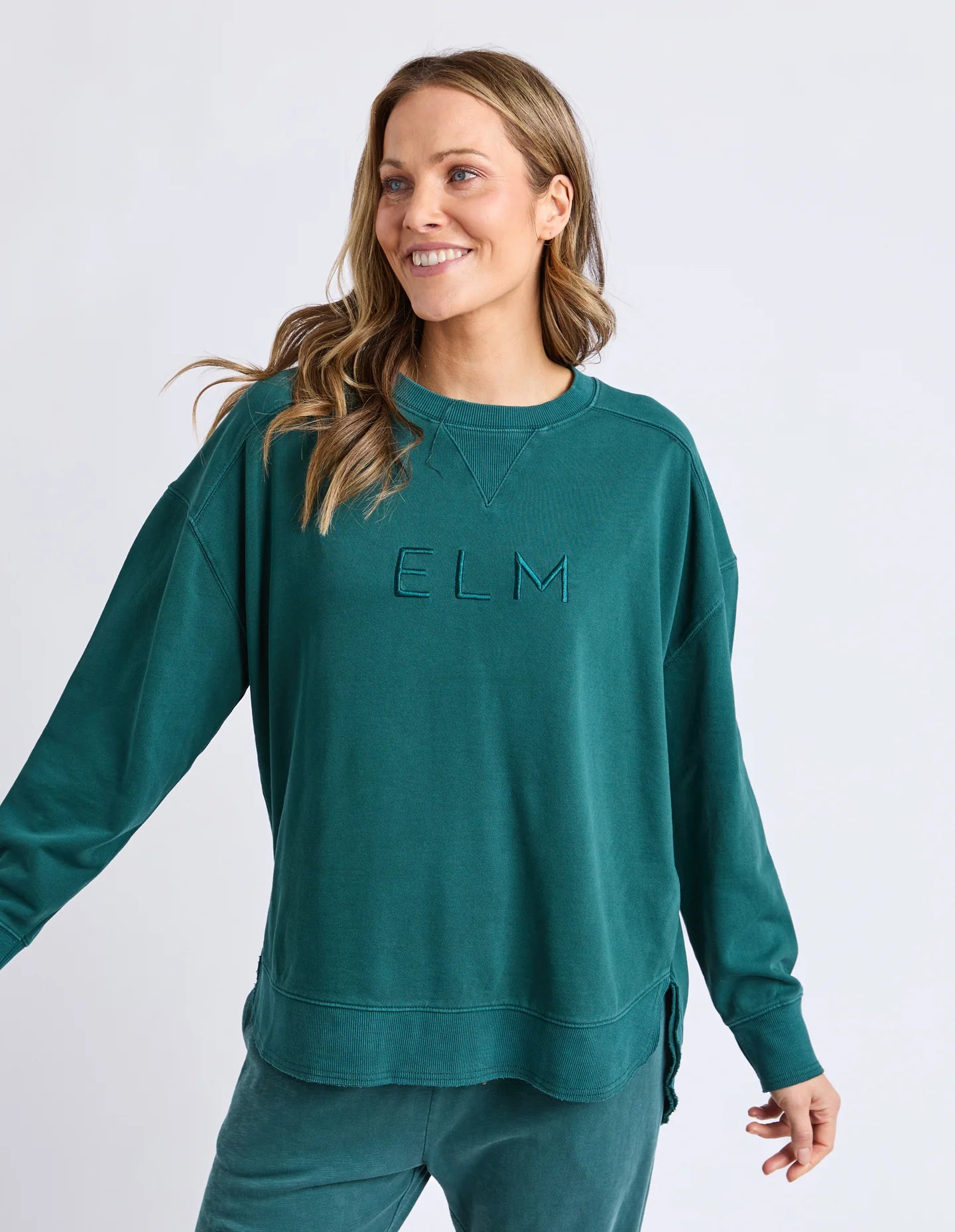 Elm Established Crew Teal