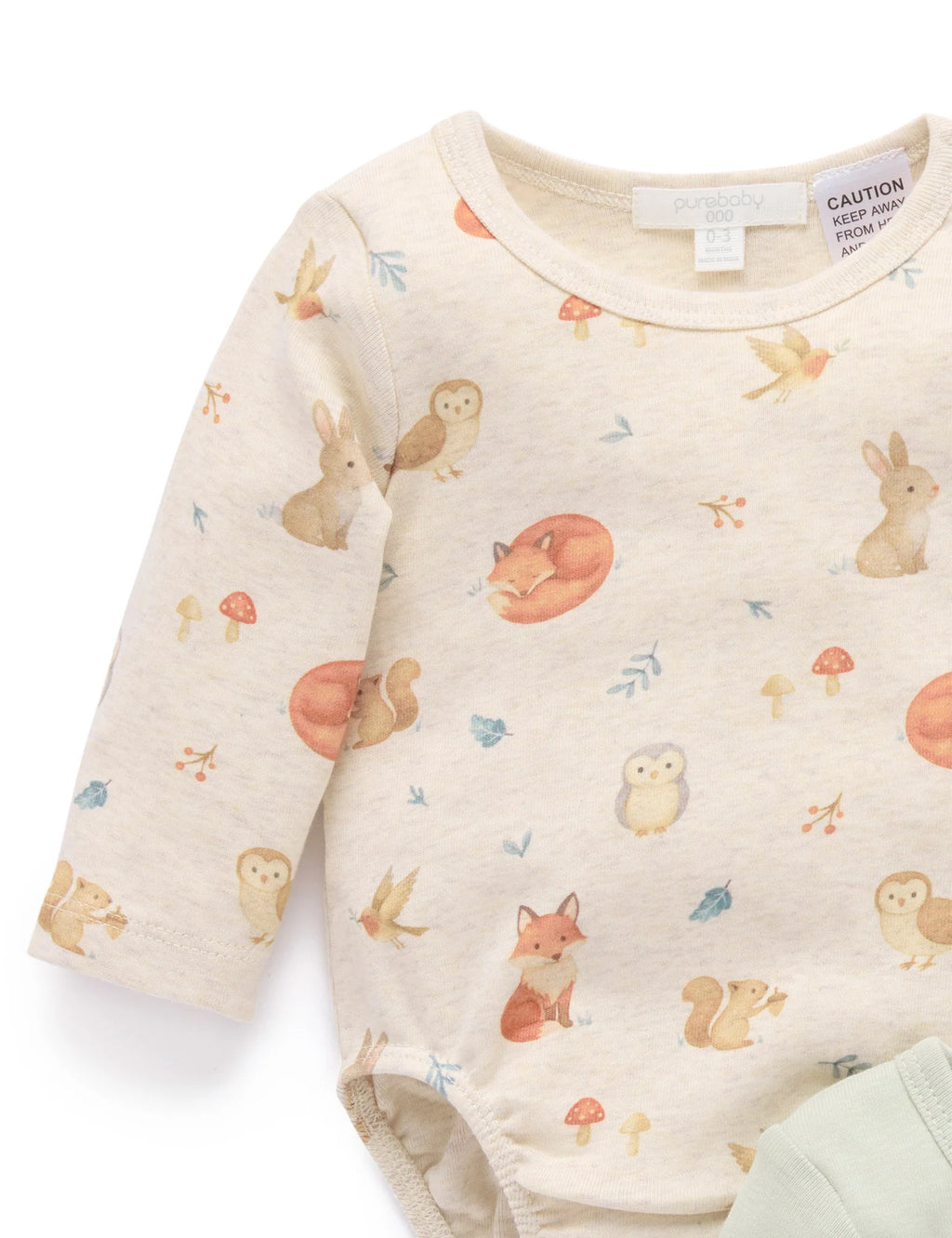Purebaby Woodland 2pack Bodysuit