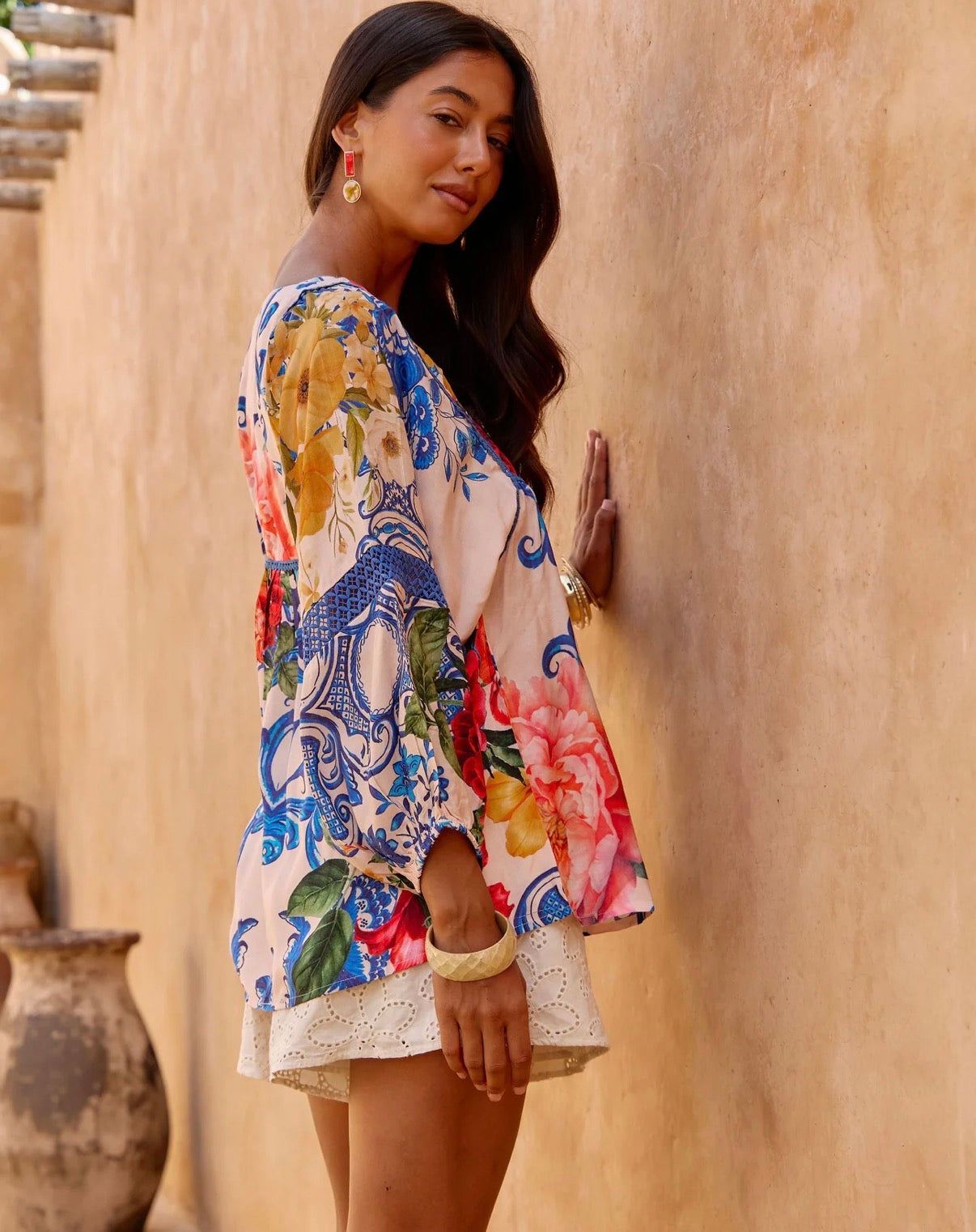 Naudic Bahamas Top Tangier Print