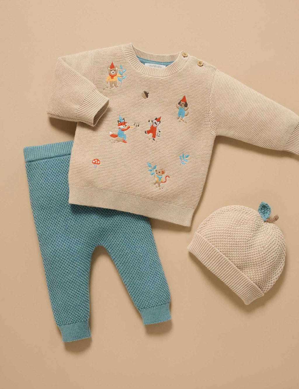 Purebaby Acorn Beanie