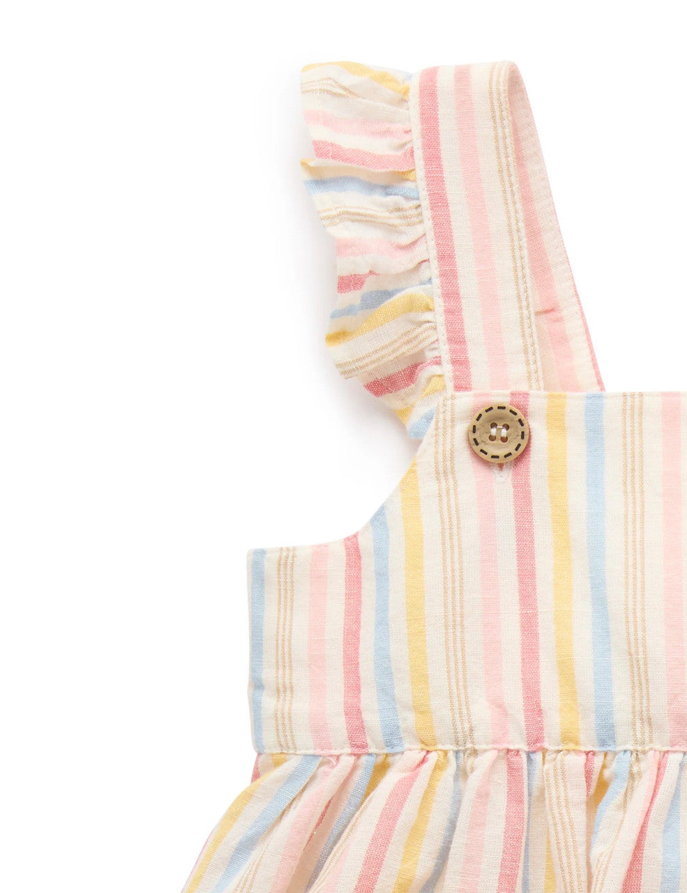 Purebaby Fiesta Stripe Linen Blend Pinnie