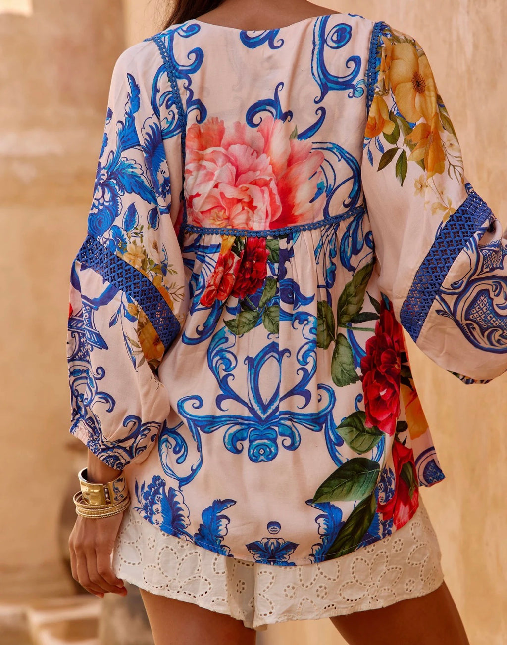 Naudic Bahamas Top Tangier Print