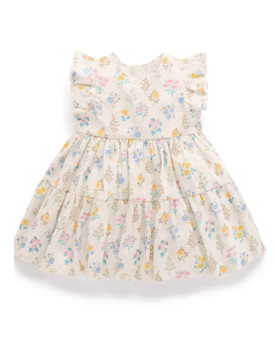 Purebaby Gathered Dress Posy