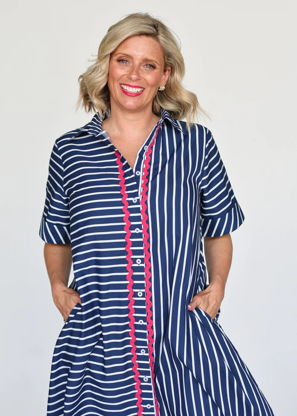 Liv & Milly Ella Navy Stripe