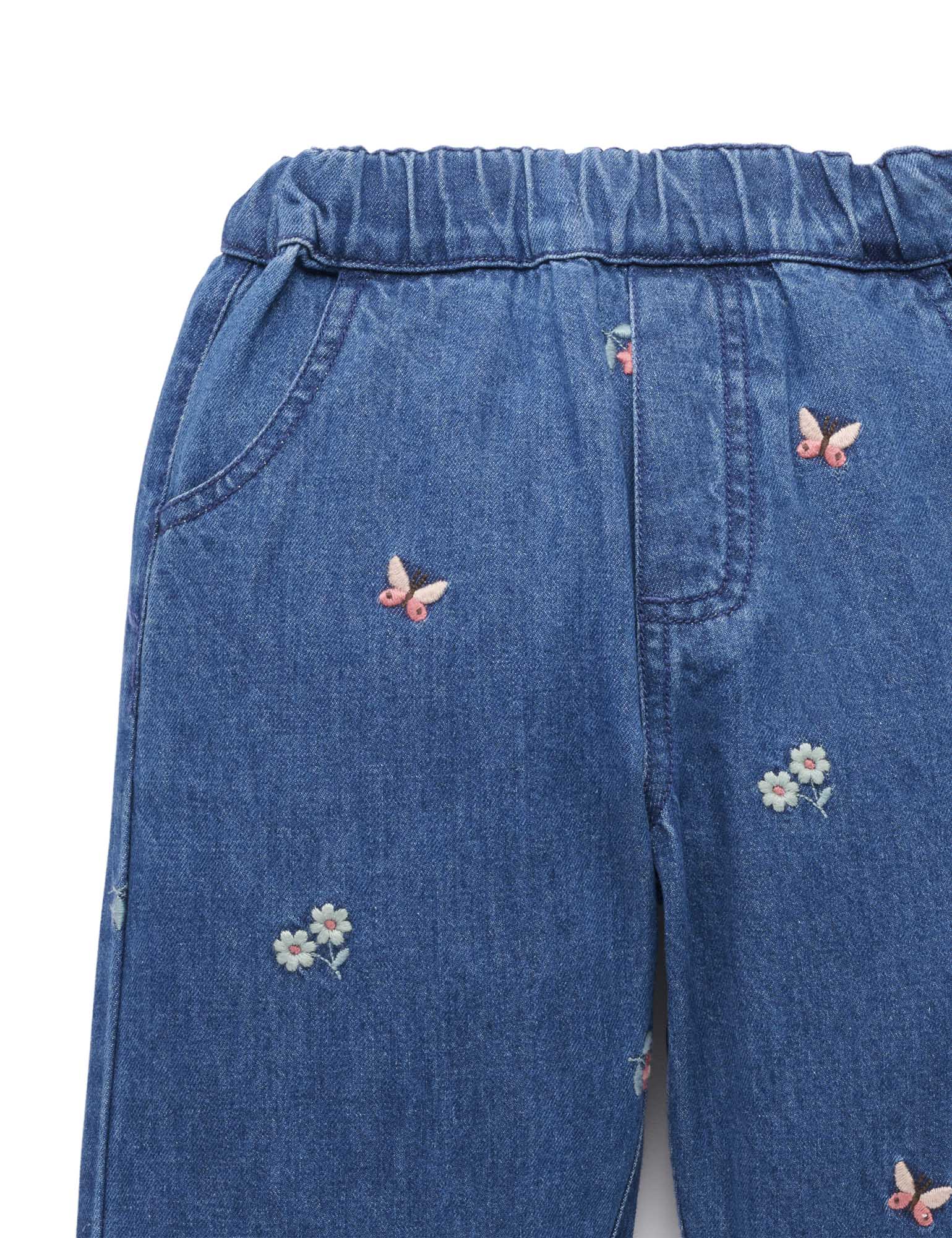 Purebaby Embroidered Pull On Jean