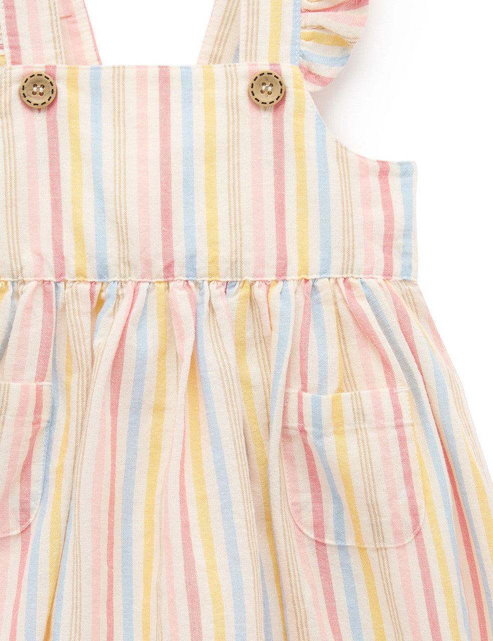 Purebaby Fiesta Stripe Linen Blend Pinnie