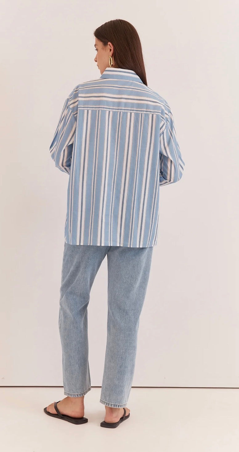 Sass Nyx Piped Stripe shirt