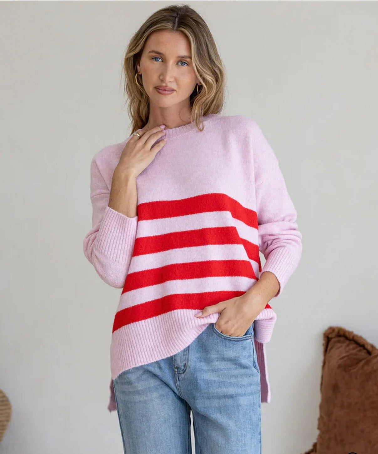 Miracle Manor Knit Pink Red