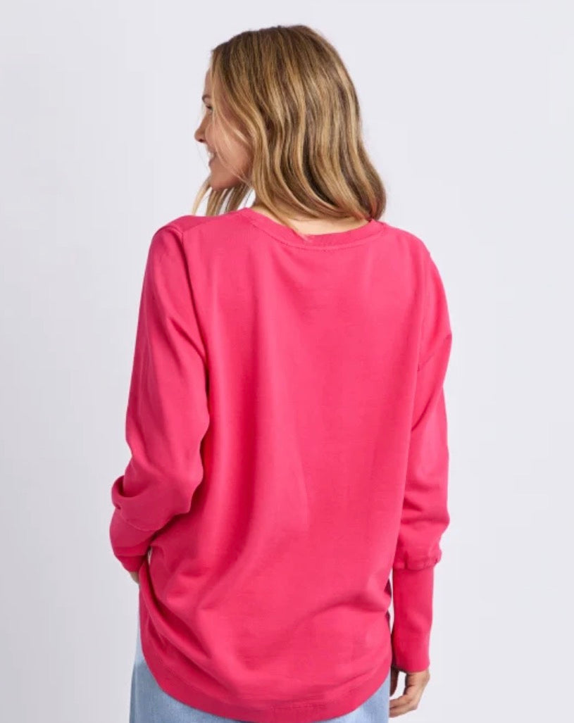 Elm Established Crew Dark Pink