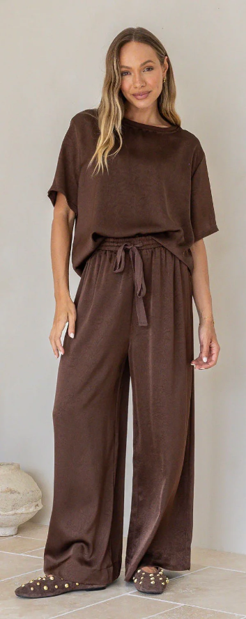 Jatea The Label Portofino Luxe Pant Chocolate