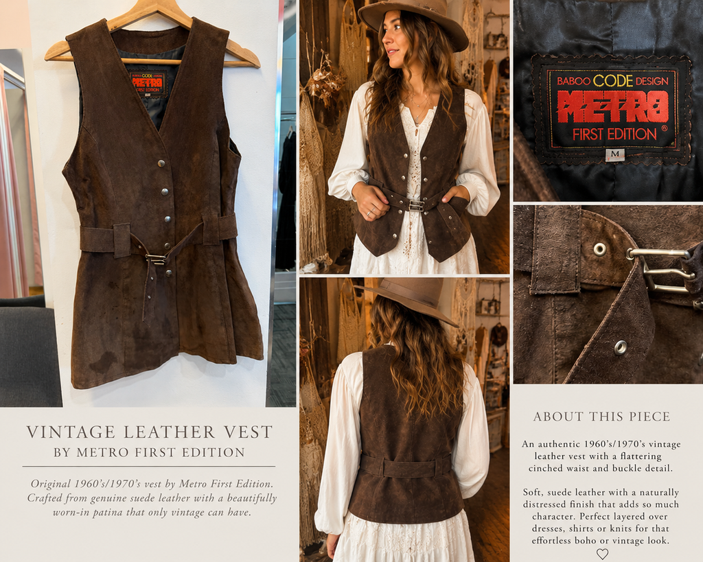 Vintage Suede Vest
