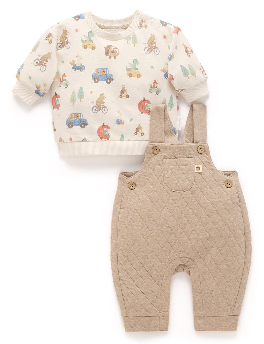 Purebaby Windcheater Overall Set Peak Hour Print