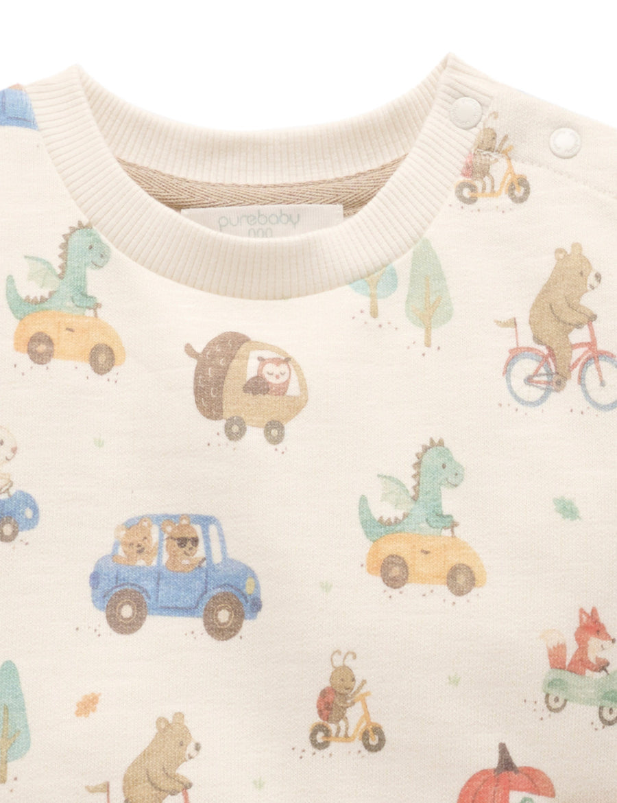Purebaby Windcheater Overall Set Peak Hour Print