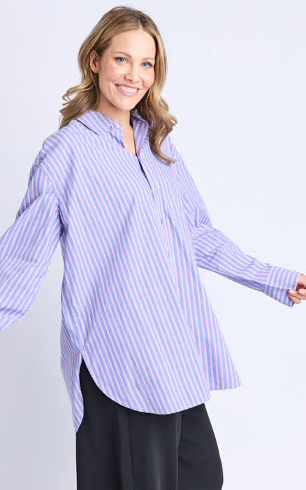 Elm Frankie Shirt Cornflower Stripe