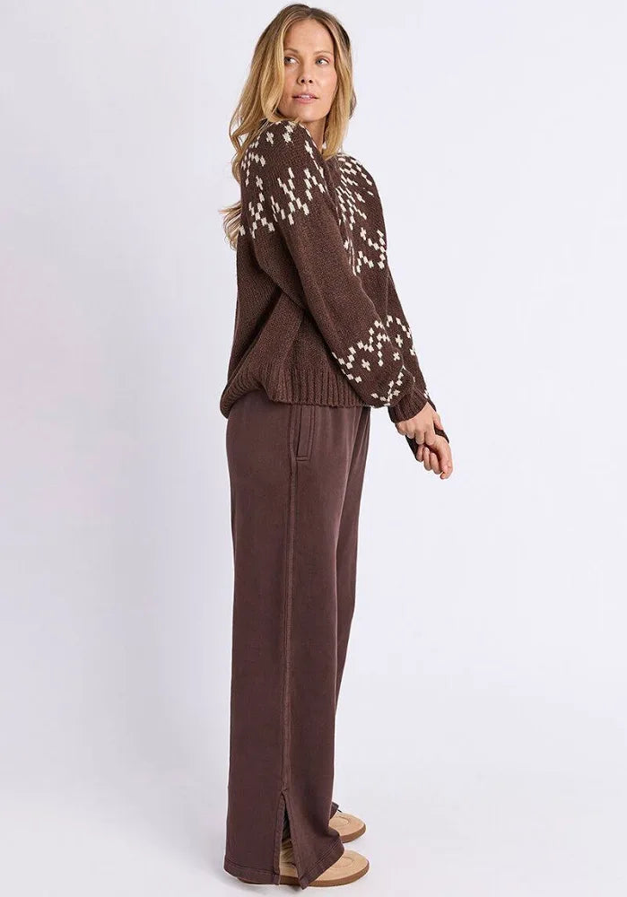 Foxwood Polar Knit Crew Coffee