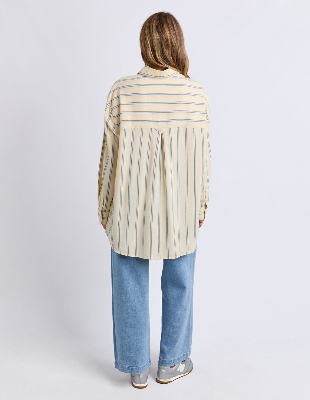 Foxwood Sadie Shirt Lemon/Blue Stripe