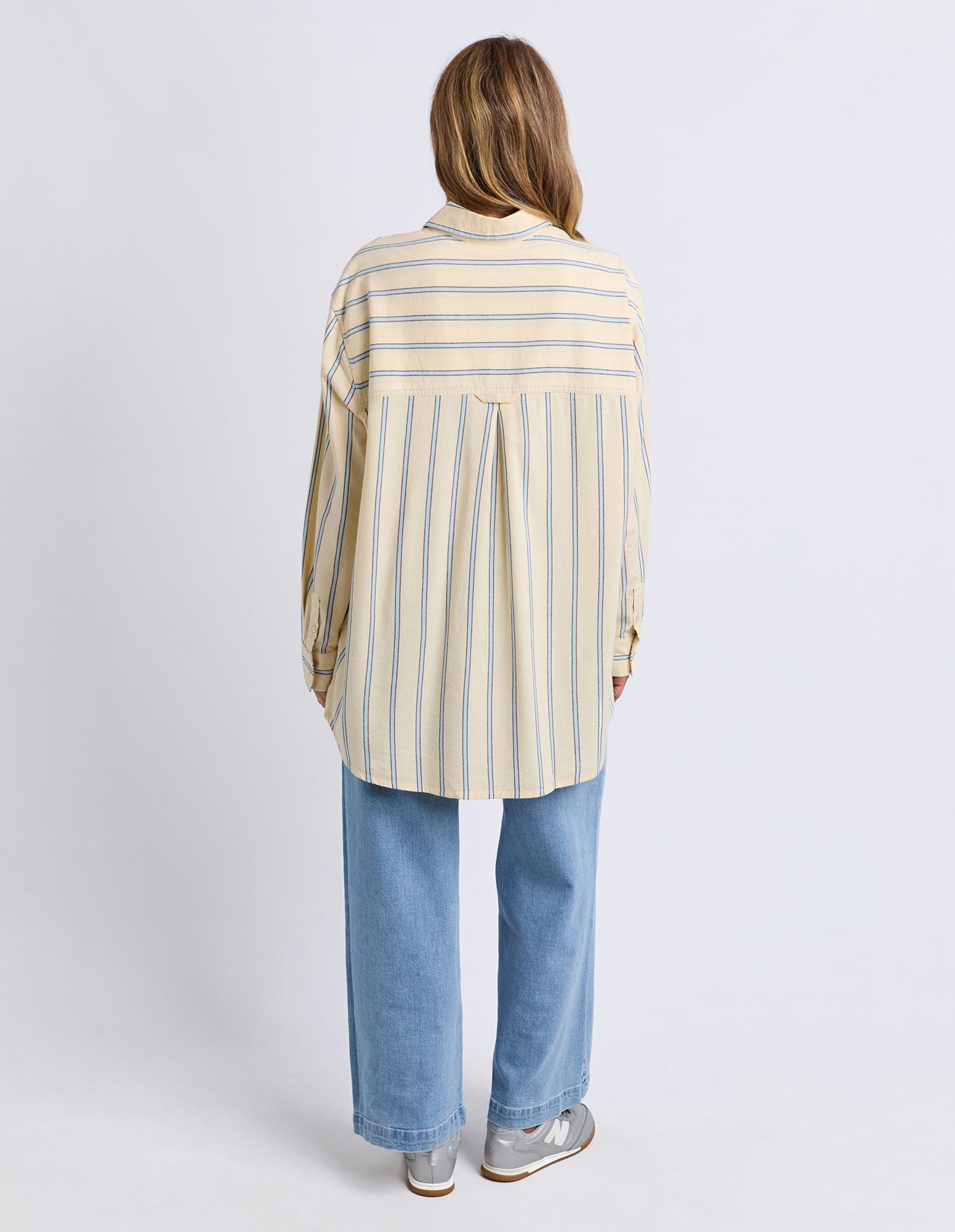 Foxwood Sadie Shirt Lemon/Blue Stripe