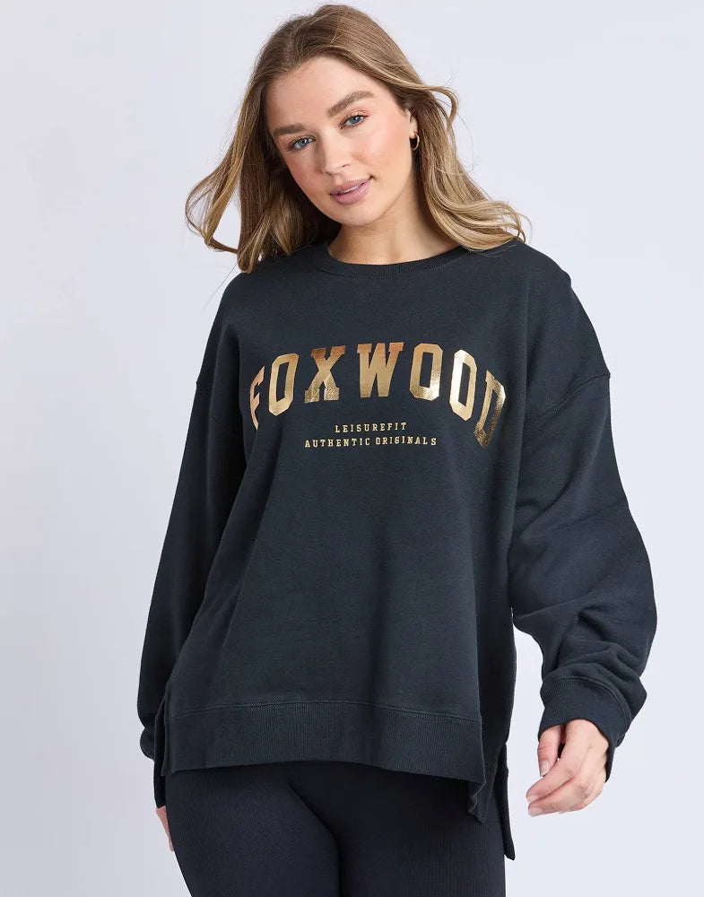 Foxwood Interval Crew – Black with Gold Print
