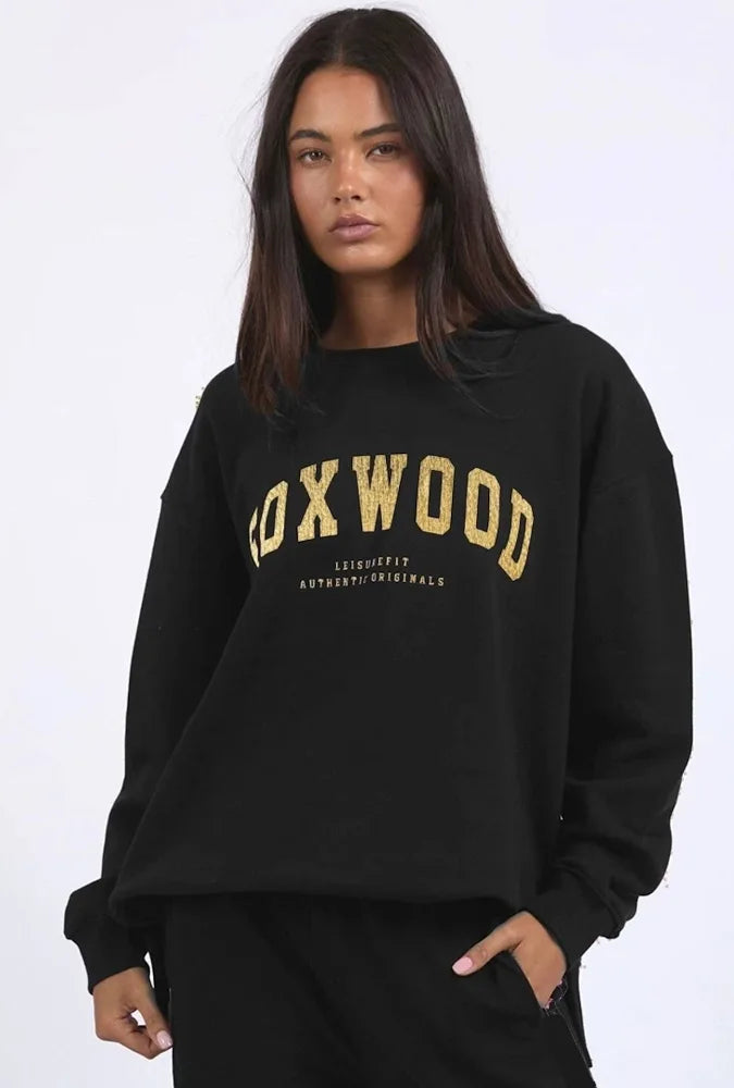 Foxwood Interval Crew – Black with Gold Print