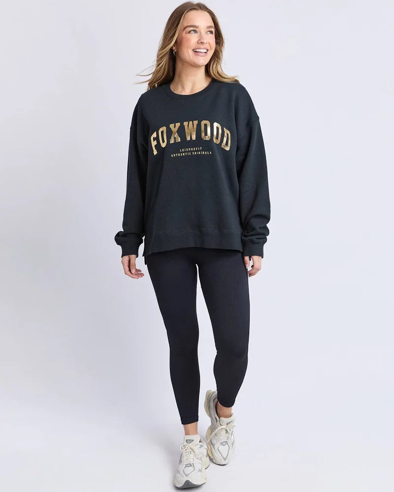 Foxwood Interval Crew – Black with Gold Print