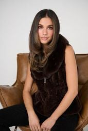 Caju Chocolate Faux Fur Vest
