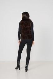Caju Chocolate Faux Fur Vest
