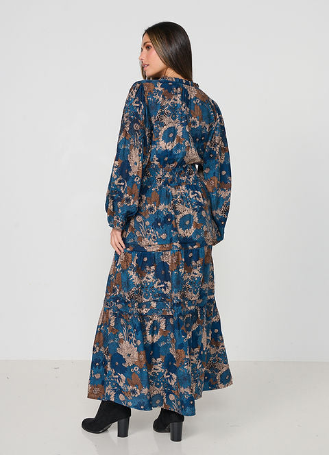 Caju Multi Panel Dress Autumn Blue CZ1113