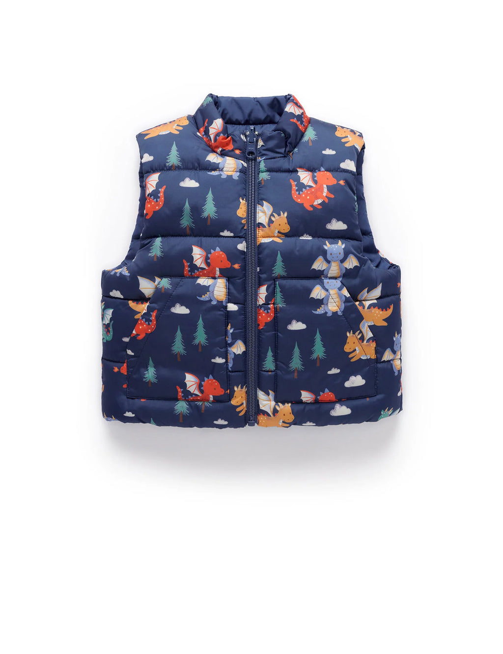 Purebaby Showerproof Vest Dragon Print