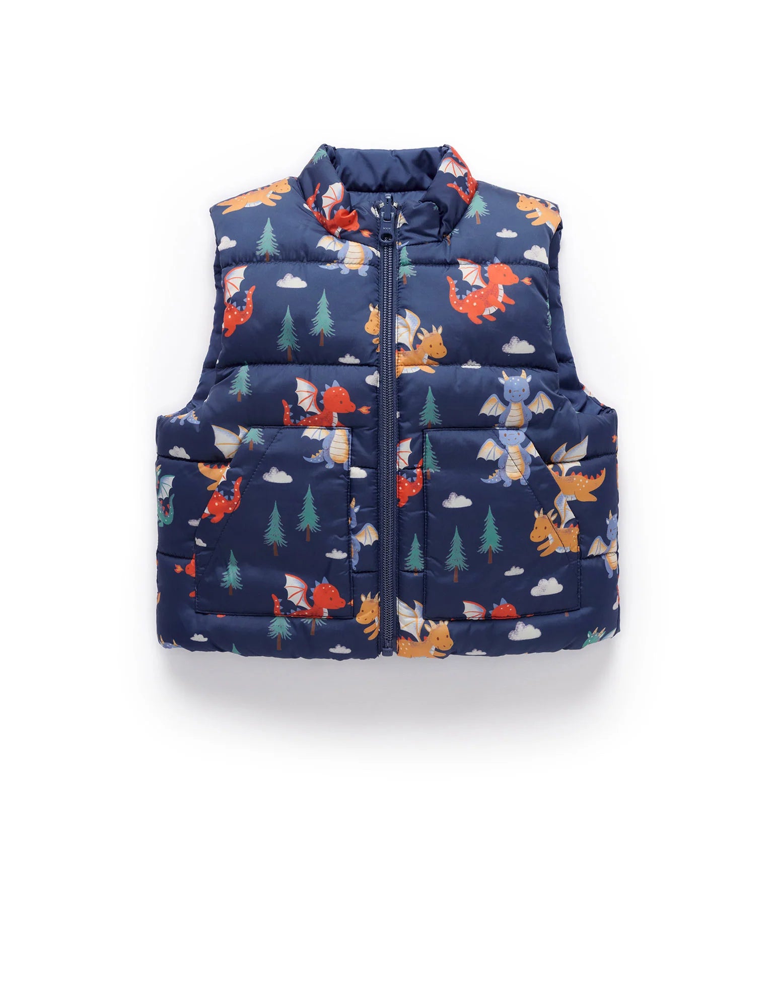 Purebaby Showerproof Vest Dragon Print